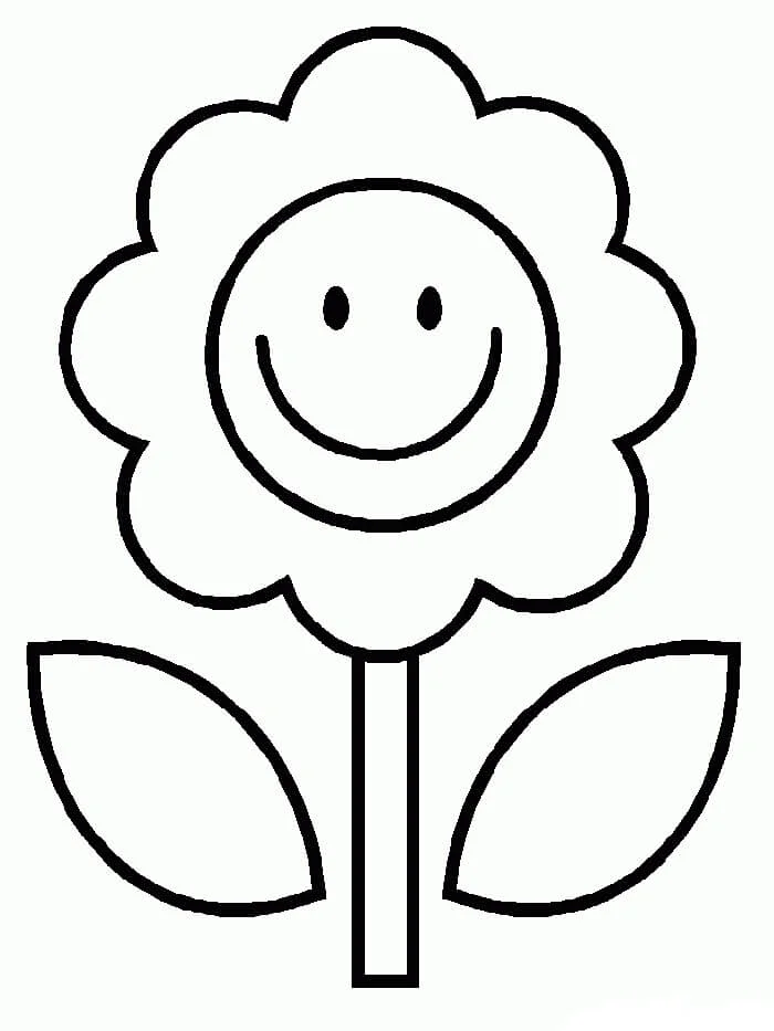 Flor para imprimir y colorear