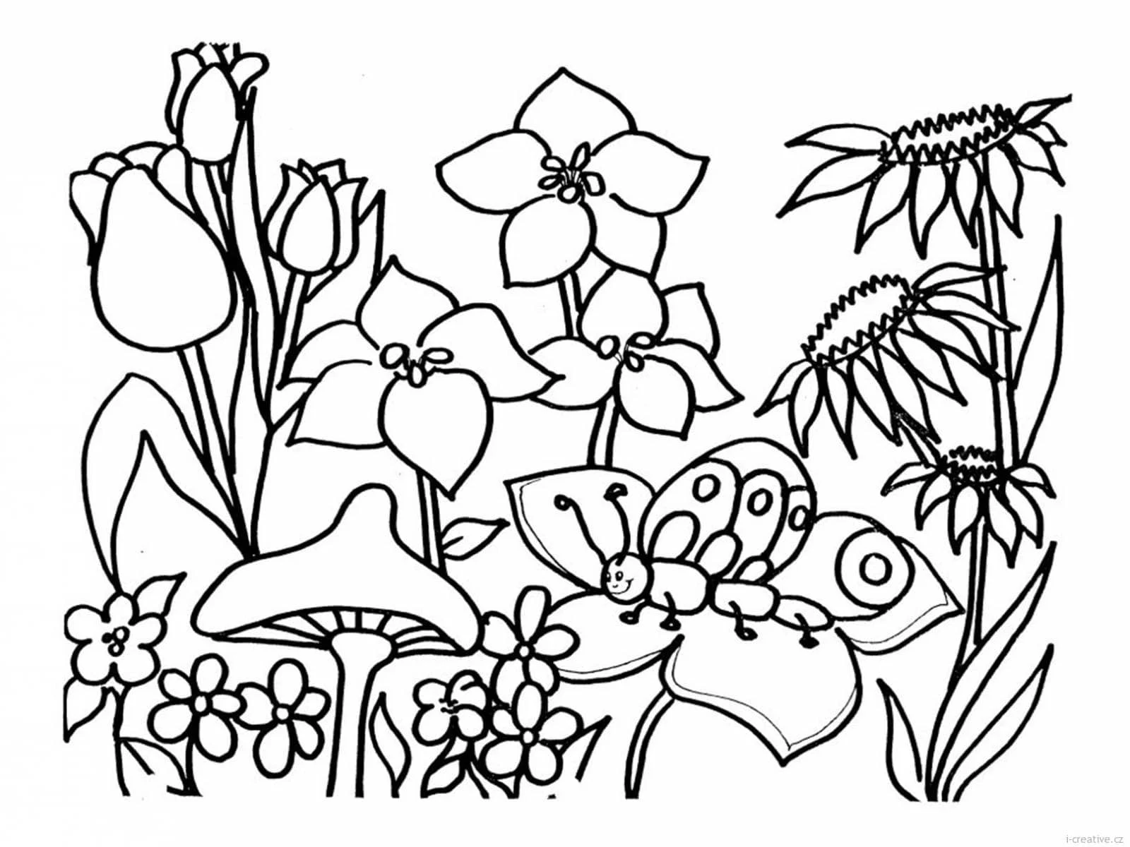 Flor para imprimir y colorear