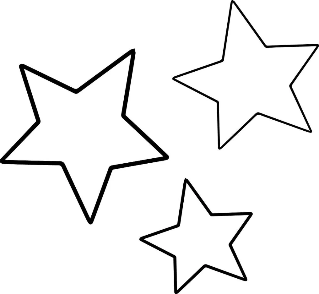 Estrella en blanco y negro para imprimir y colorear