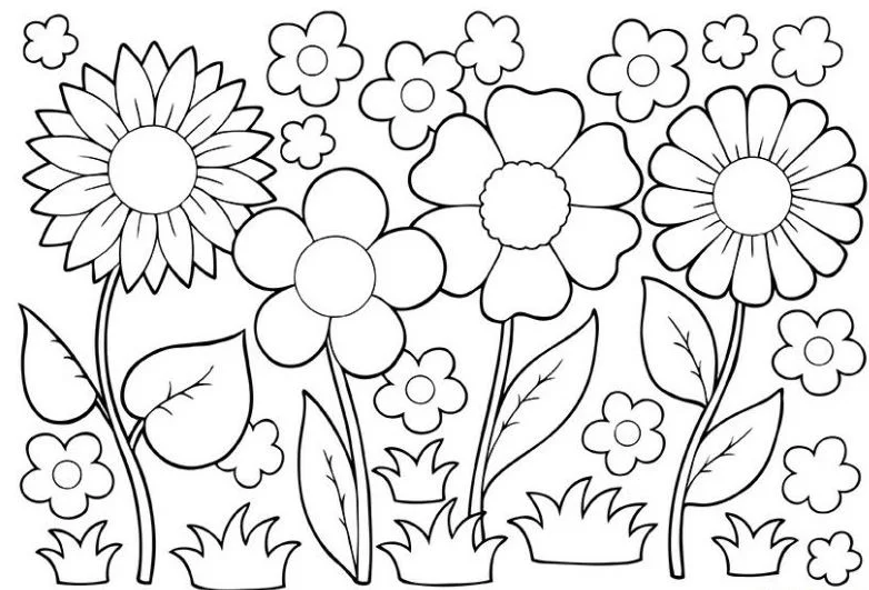 Flor para imprimir y colorear