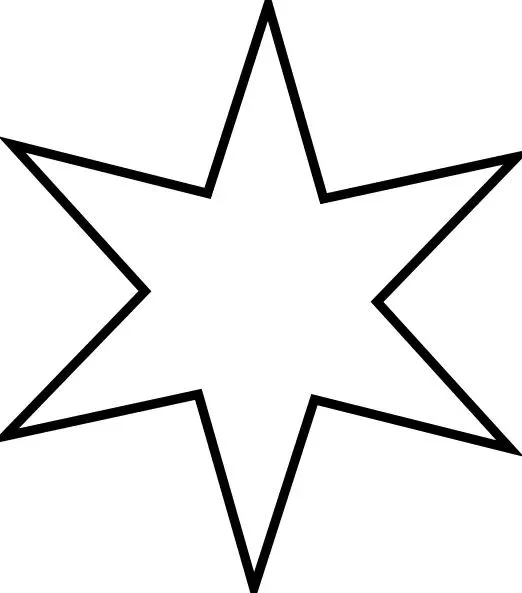 Estrella en blanco y negro para imprimir y colorear