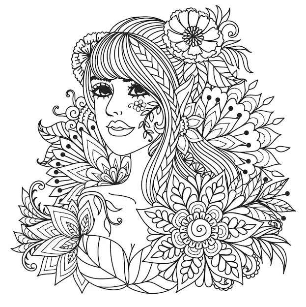 Mandala mujer para imprimir