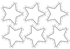 Estrella en blanco y negro para imprimir y colorear