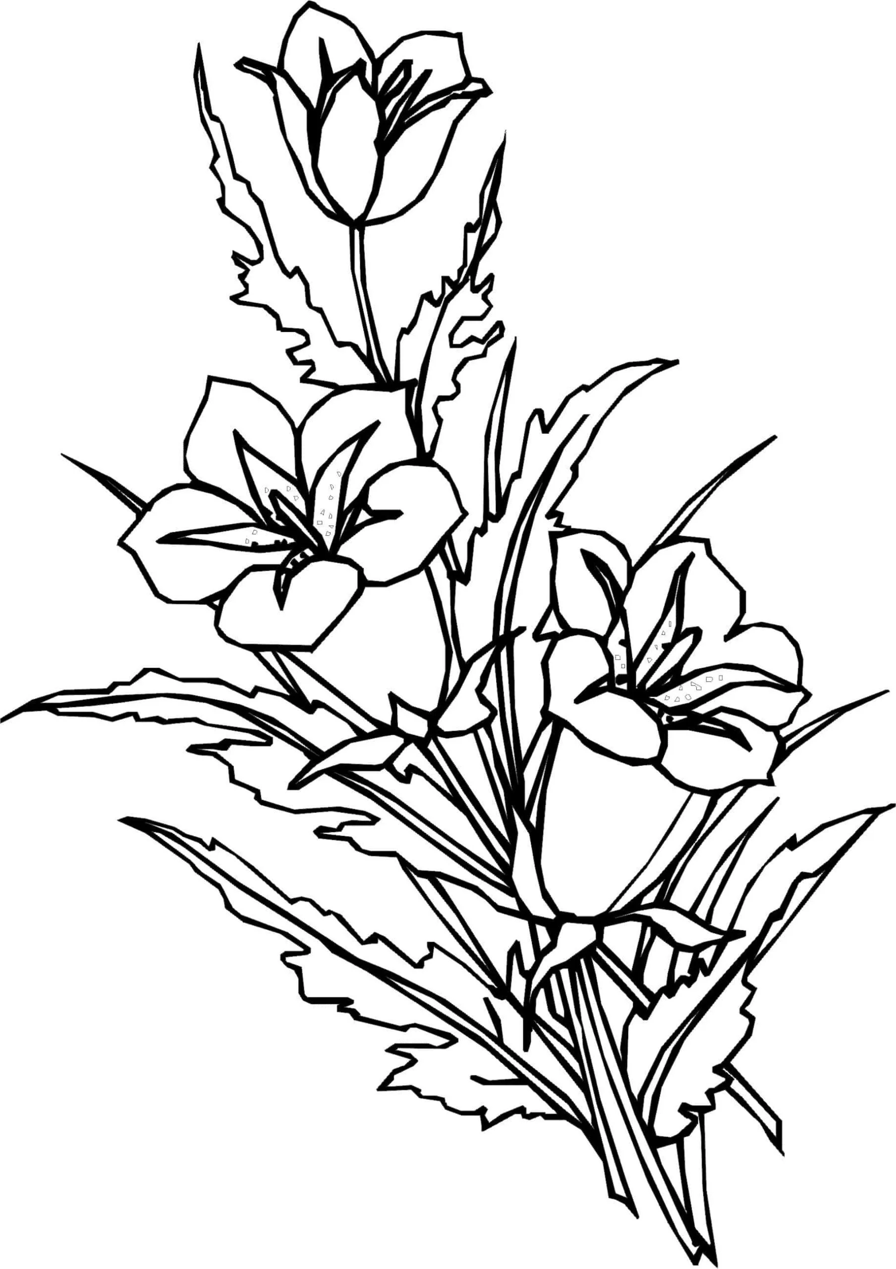 Flor para imprimir y colorear