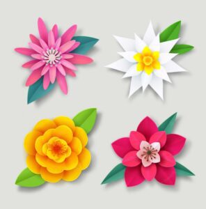 Flores para imprimir y recortar a color