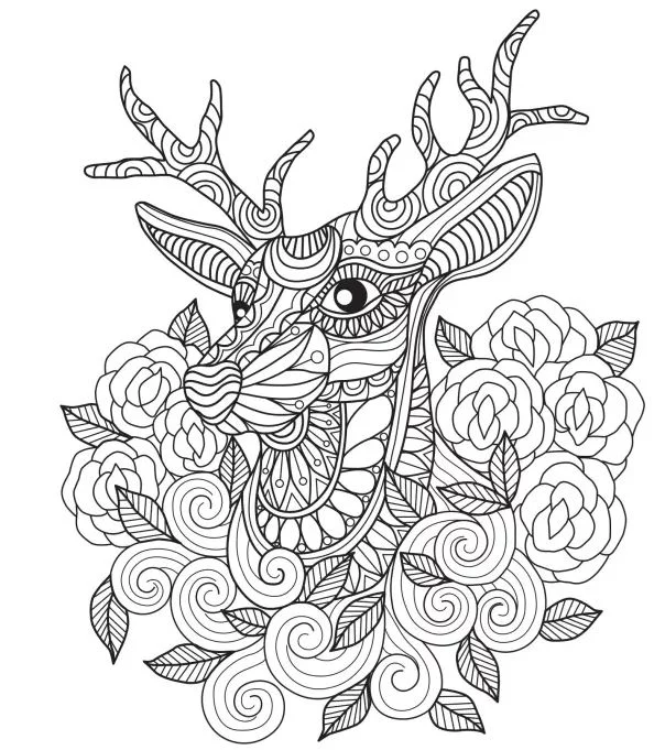 Mandala de ciervo para imprimir