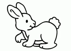 Dibujos de conejos para imprimir y pintar​ en blanco y negro