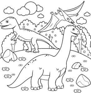 Dinosaurios para imprimir y colorear​