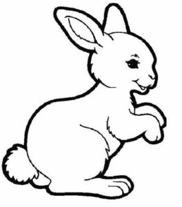 Dibujos de conejos para imprimir y pintar​ en blanco y negro