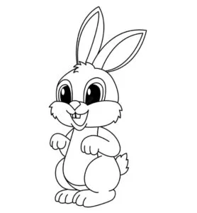 Dibujos de conejos para imprimir y pintar​ en blanco y negro