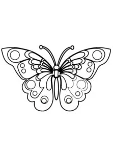 Mariposa para imprimir y colorear en blanco y negro