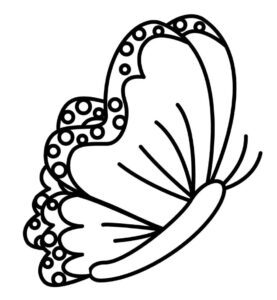 Mariposa para imprimir y colorear en blanco y negro