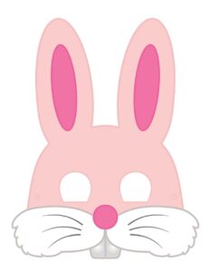 Mascara de conejo para imprimir y recortar a color