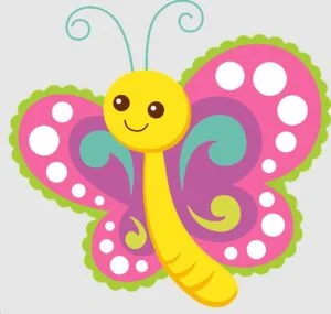 Mariposa para imprimir a color infantil