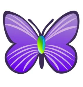 Mariposa para imprimir a color infantil