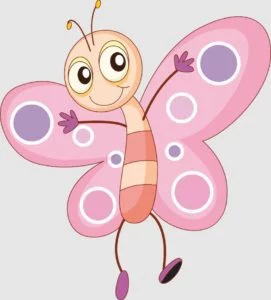 Mariposa para imprimir a color infantil