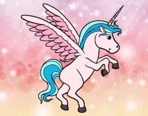 Dibujo de unicornio para imprimir a color