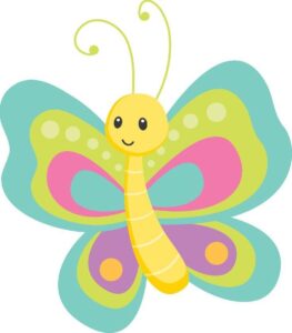 Mariposa para imprimir a color infantil
