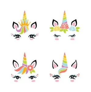 Caras de unicornios para imprimir