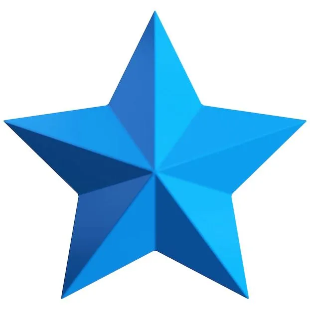 Estrella azul para imprimir