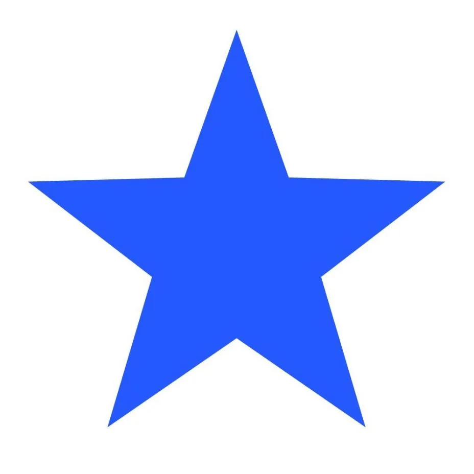 Estrella azul para imprimir