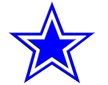 Estrella azul para imprimir