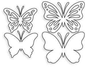 Plantillas moldes de mariposas para imprimir​