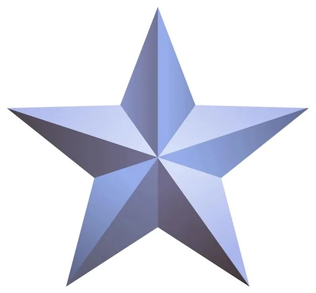 Estrella azul para imprimir