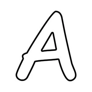 Letra A para imprimir