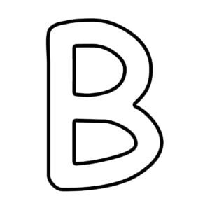 Letra B para imprimir