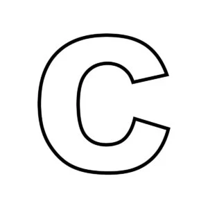 Letra C para imprimir