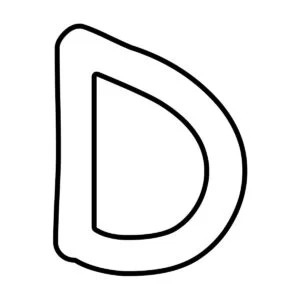 Letra D para imprimir