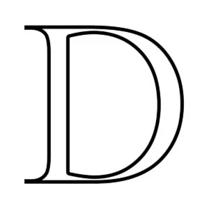 Letra D para imprimir