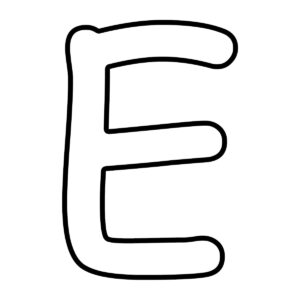 Letra E para imprimir