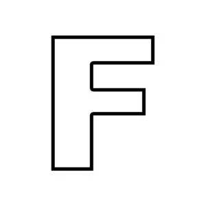 Letra F para imprimir