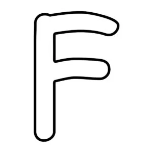Letra F para imprimir