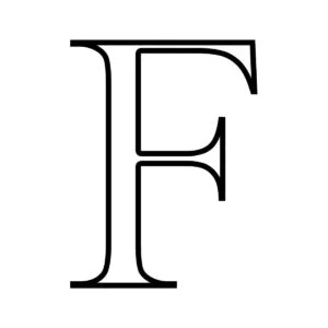 Letra F para imprimir