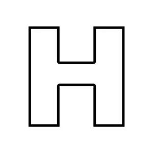 Letra H para imprimir