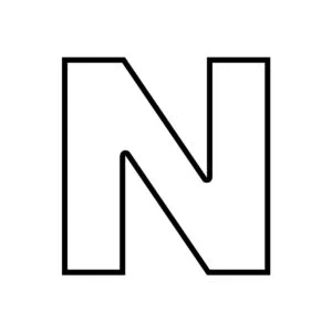 Letra N para imprimir