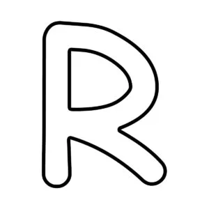 Letra R para imprimir
