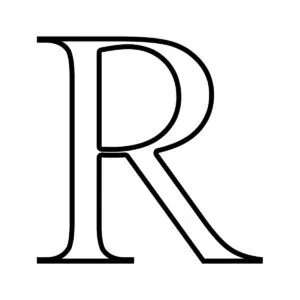 Letra R para imprimir
