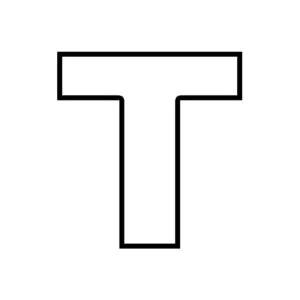 Letra T para imprimir