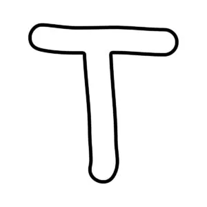 Letra T para imprimir
