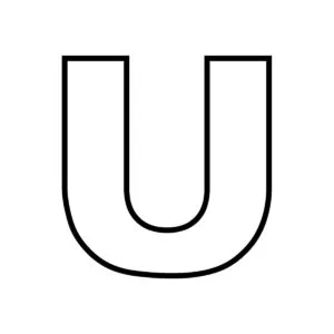 Letra U para imprimir
