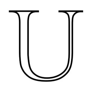 Letra U para imprimir