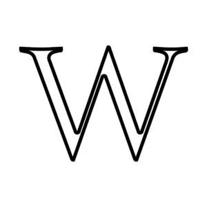 Letra W para imprimir