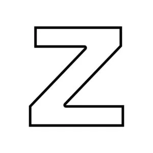 Letra Z para imprimir