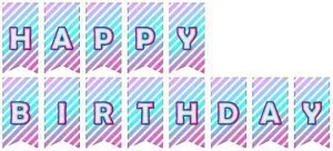 Banderines de feliz cumpleaños para imprimir