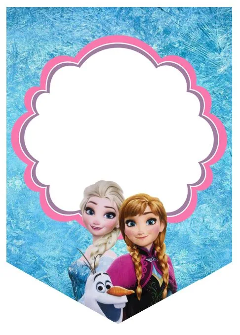 Banderines de Frozen para imprimir