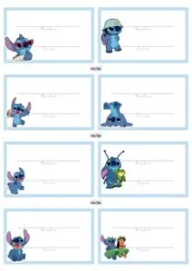 Etiquetas de stitch para imprimir